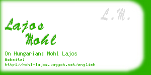 lajos mohl business card